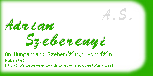 adrian szeberenyi business card